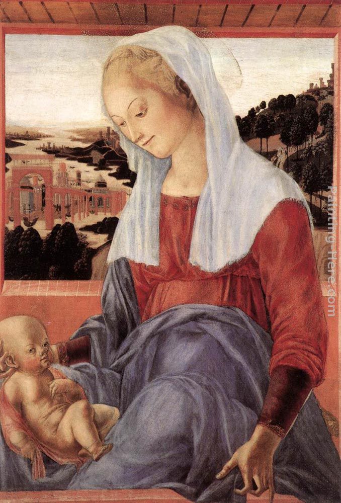 Madonna and Child painting - Francesco Di Giorgio Martini Madonna and Child art painting